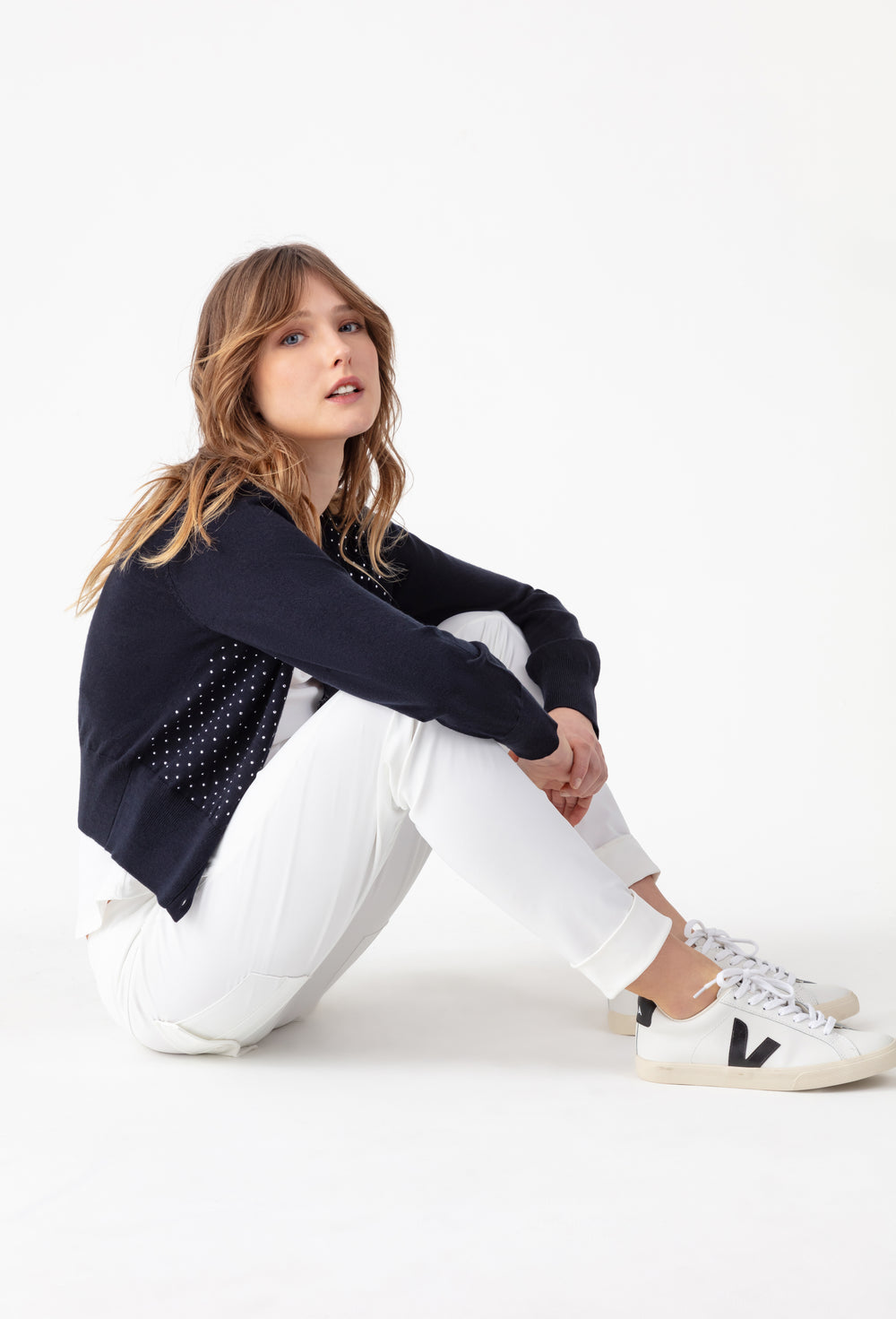 Gilet Tidal en laine bleu marine  5