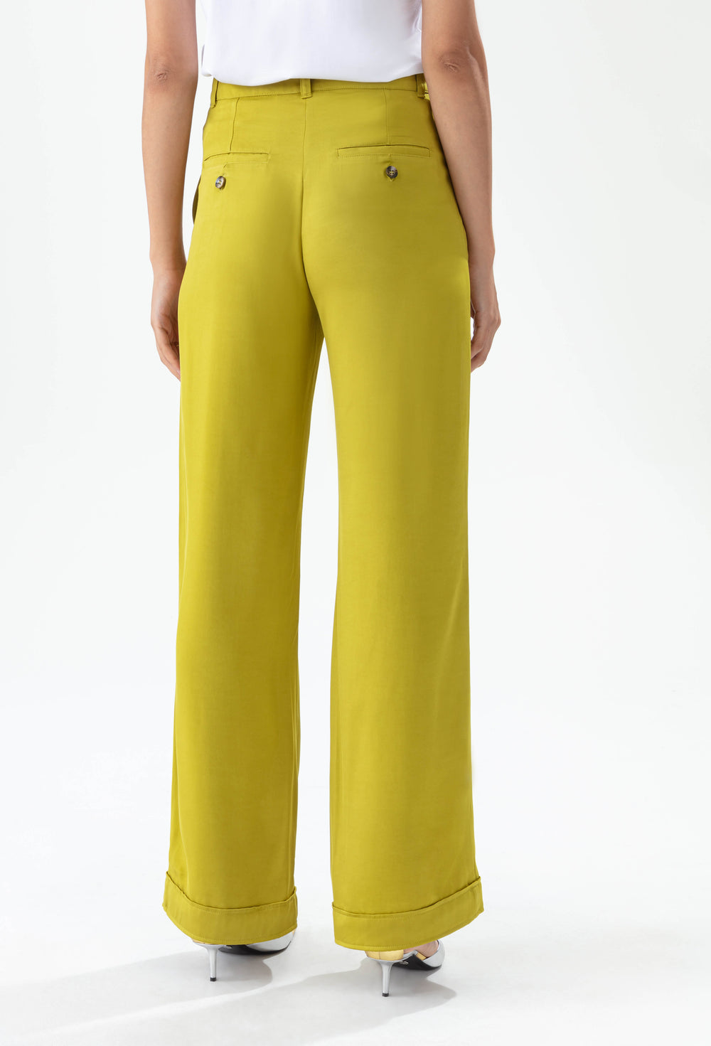 Pantalon Parfum absinthe coupe wide 4