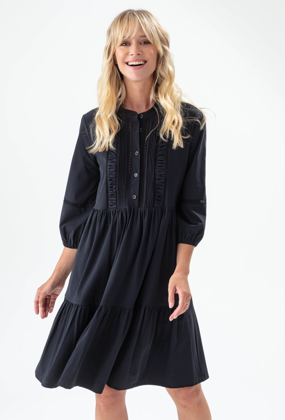Robe Fitia noire en jersey technique 1