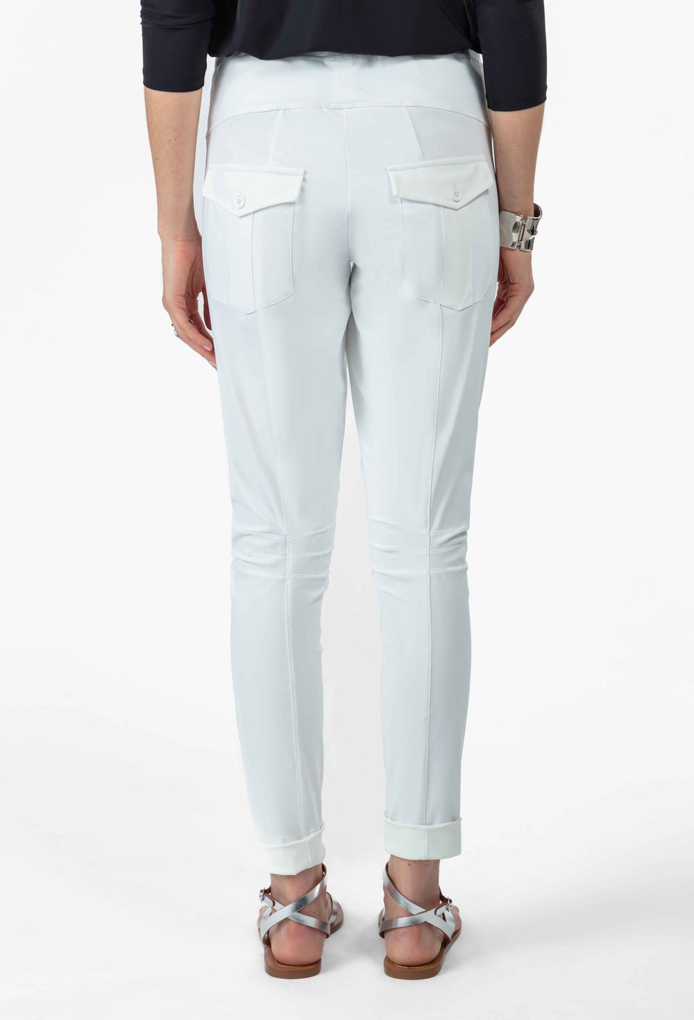 Pantalon Pop Blanc En Jersey Technique 5