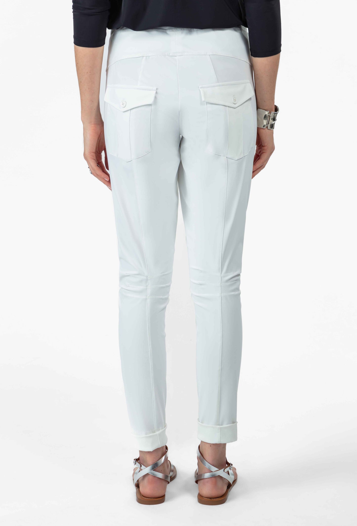 Pantalon Pop Blanc En Jersey Technique 5