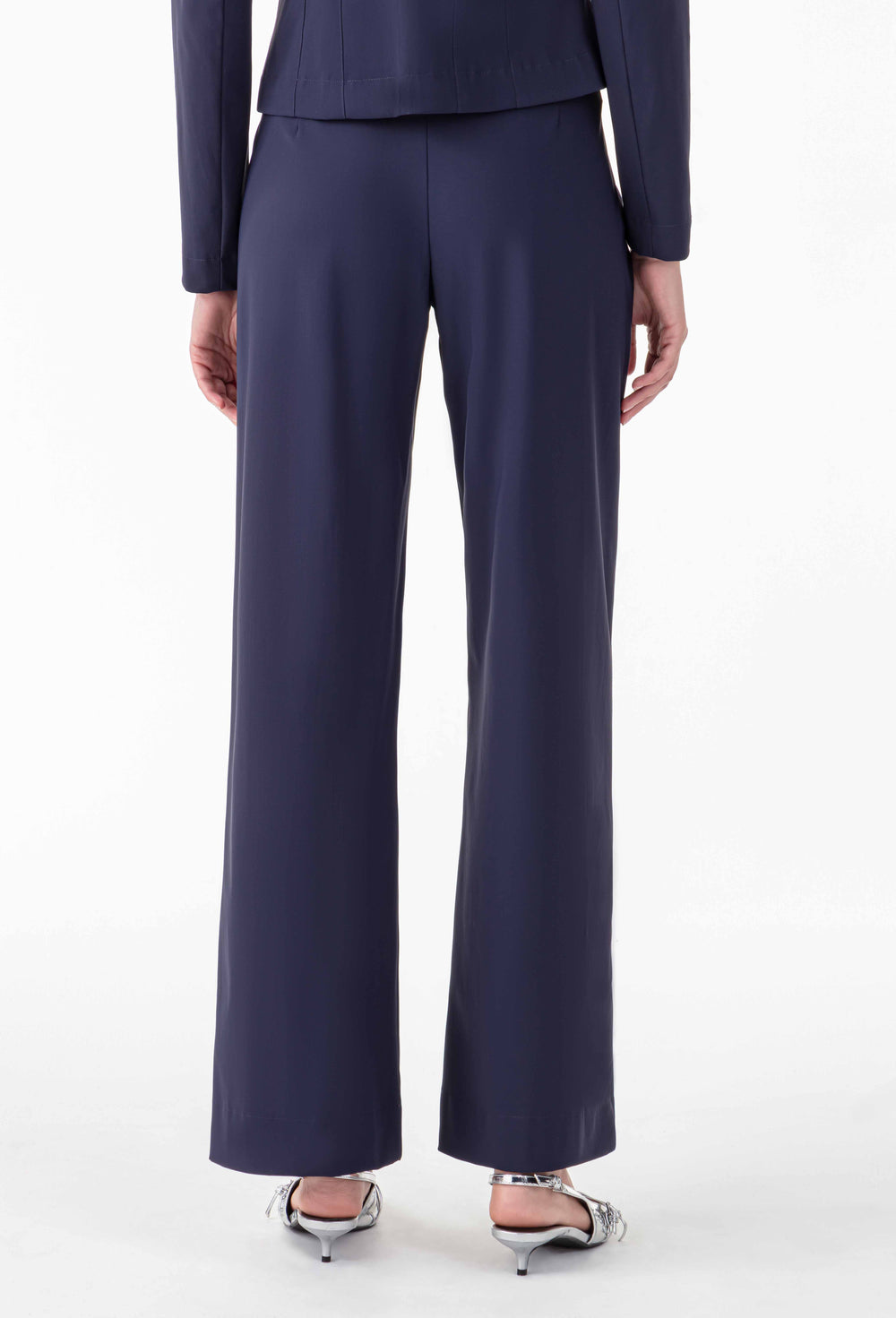 Pantalon wide Mathis en jersey technique marine 4