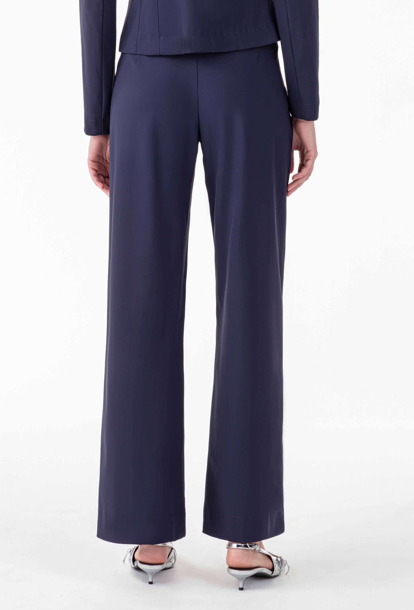 Pantalon wide Mathis en jersey technique marine 4