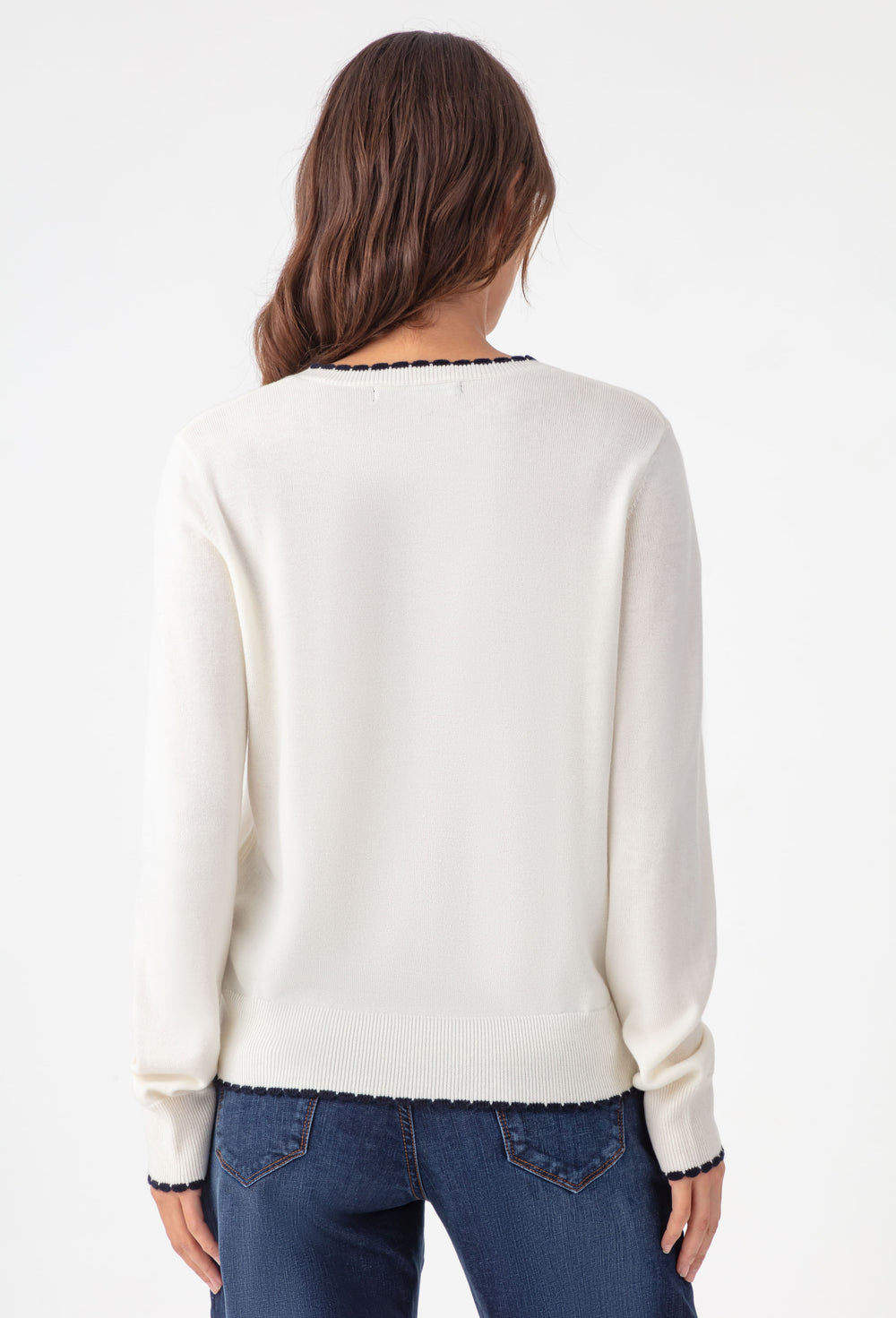 Pull Eugenie en laine blanc 3