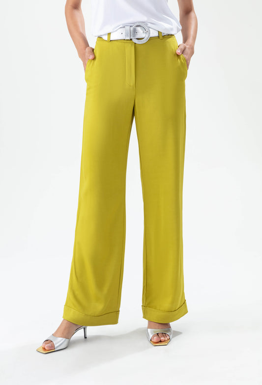 Pantalon Parfum absinthe coupe wide 3