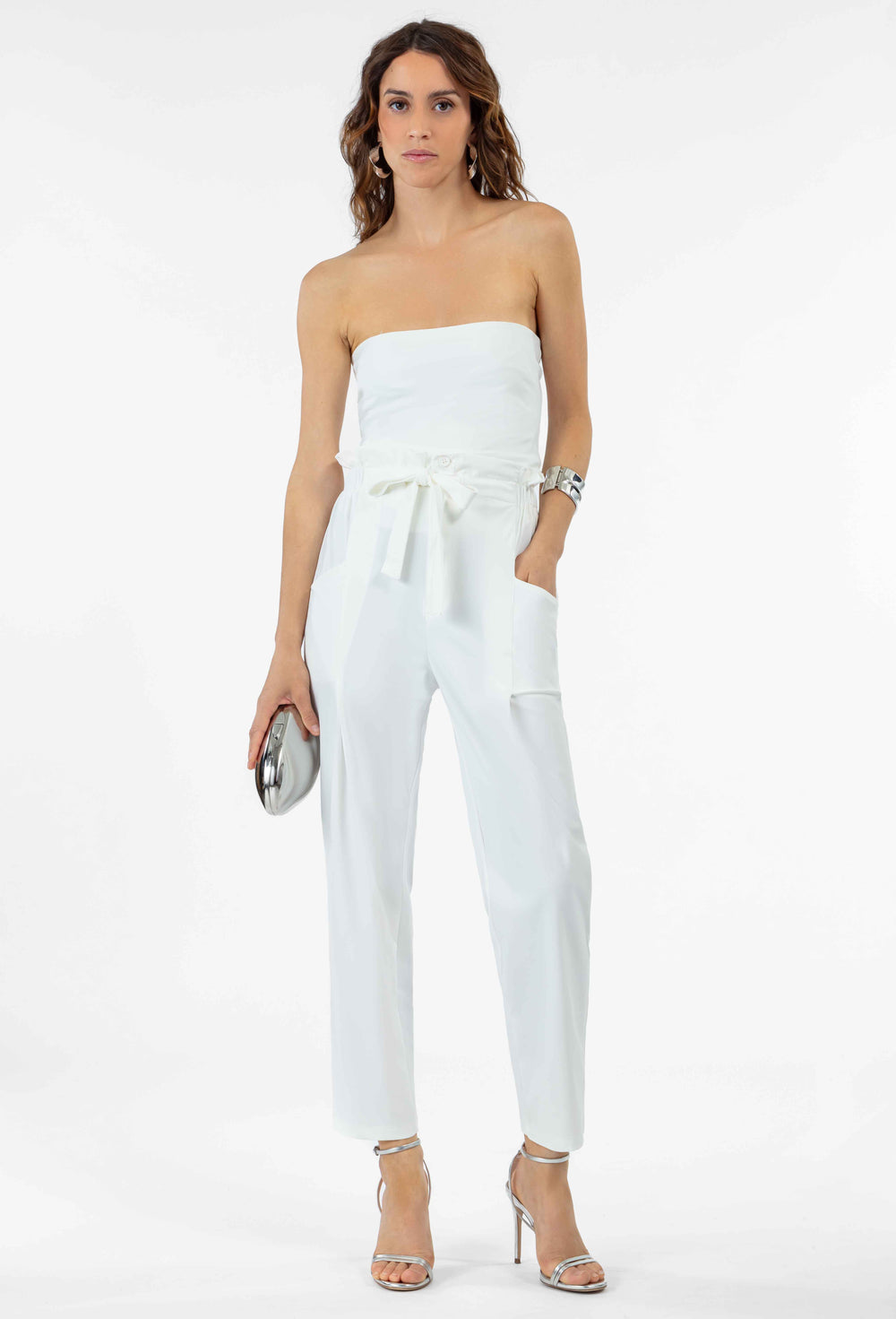 Pantalon Emir en jersey technique blanc 1