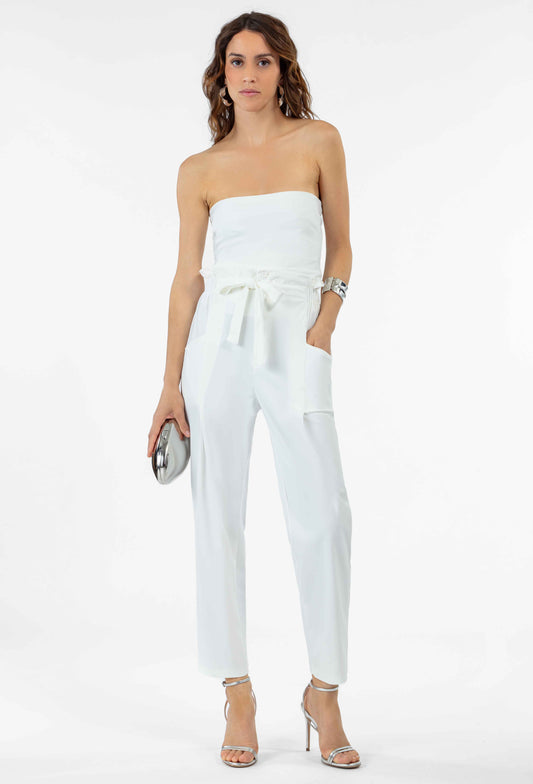 Pantalon Emir en jersey technique blanc 1