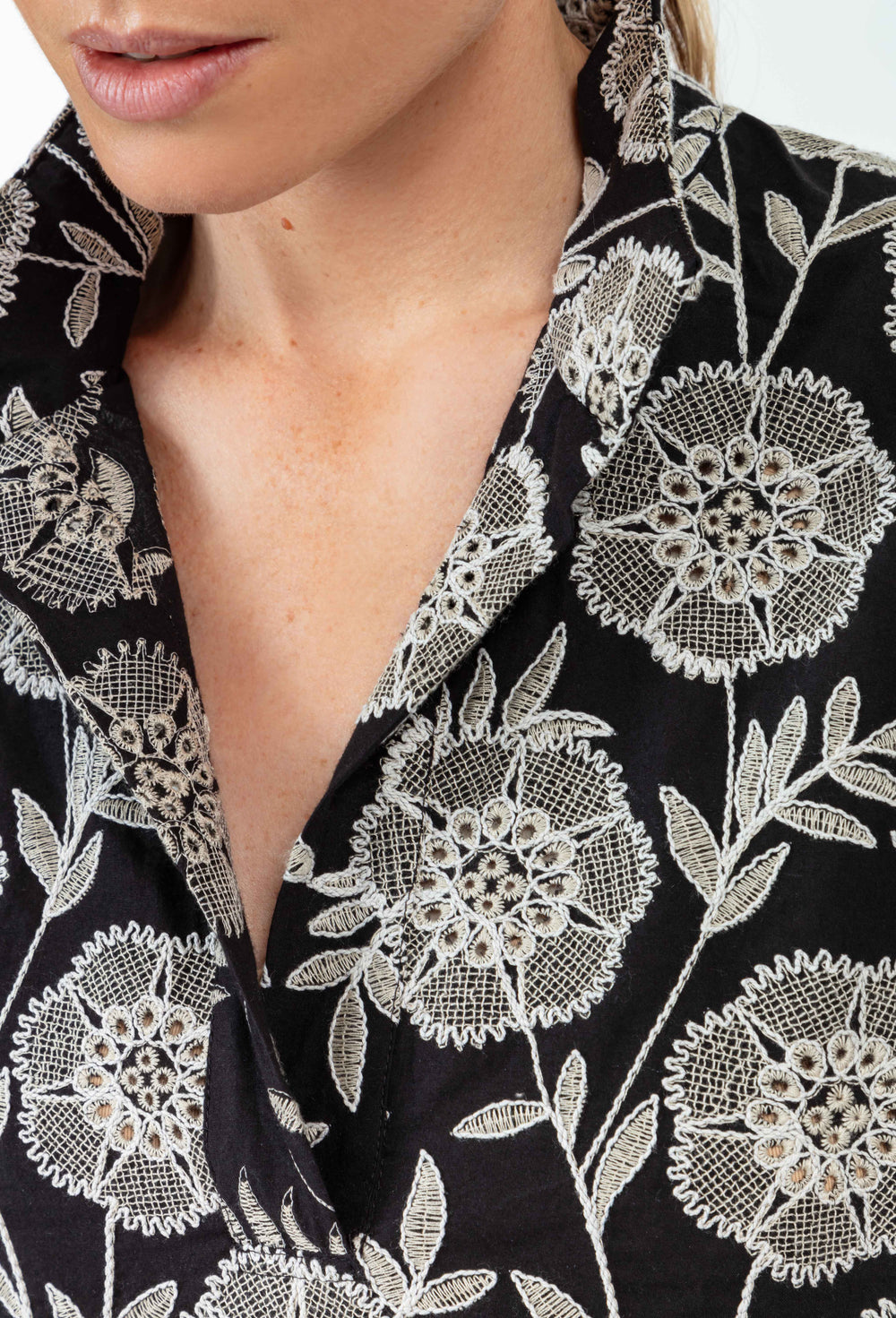 Blouse Lyse en popeline brodée 4