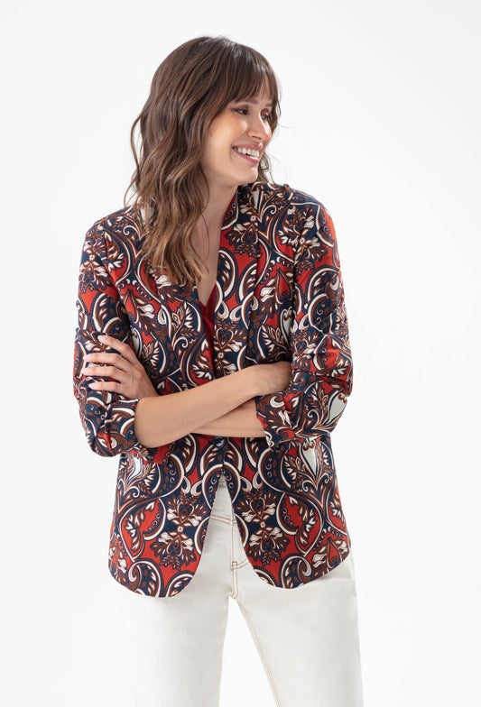 Veste Audrey imprimé baroque en jersey technique 1