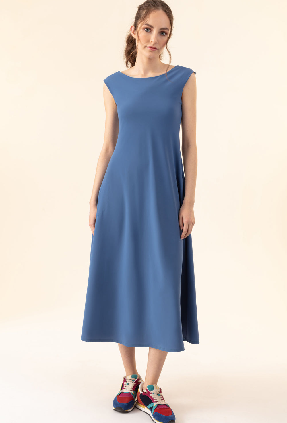 Robe Curtis en jersey technique bleue 3