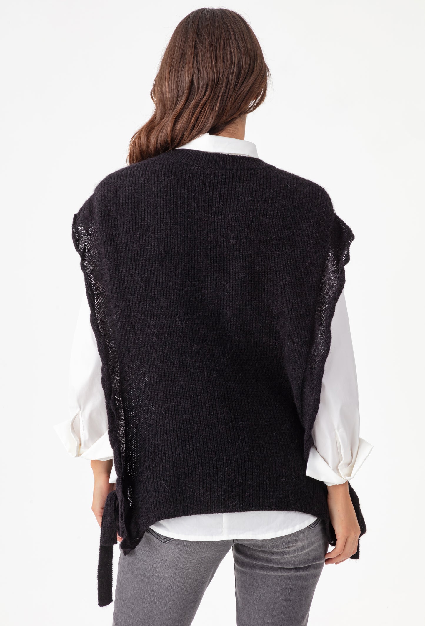 Pull sans manches Jones noir en laine 4