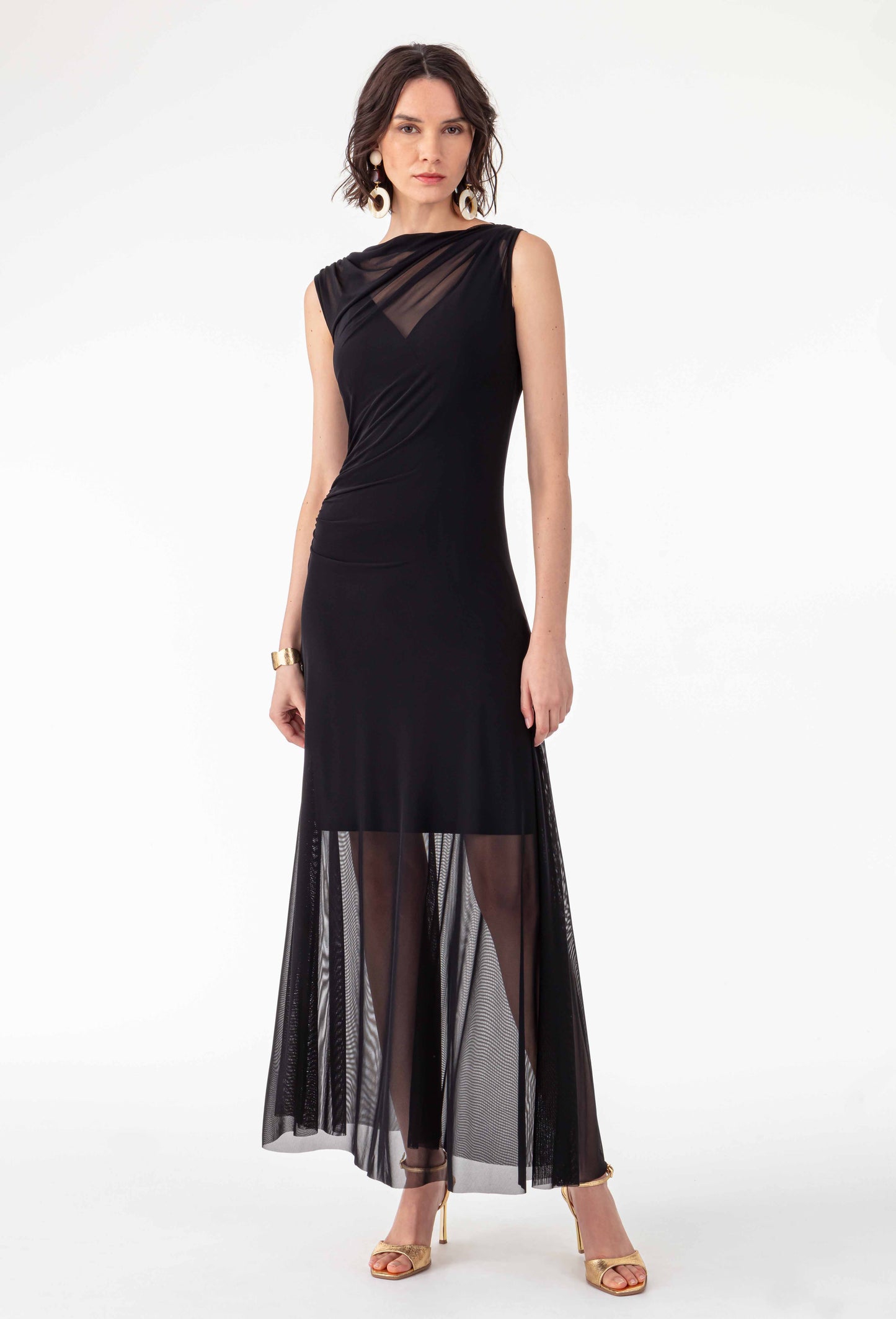Robe longue Betanie noire 1