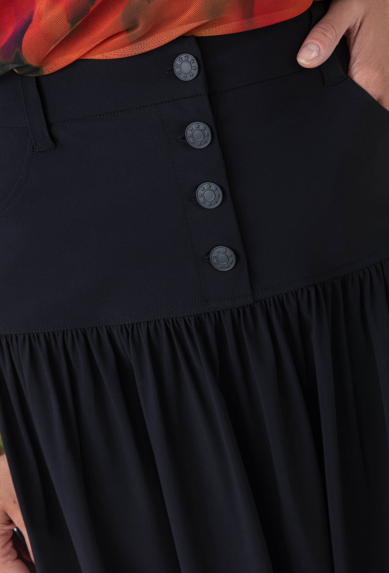 Jupe longue Ange noire en jersey technique 2