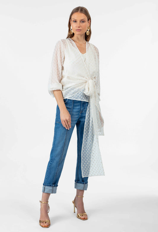 Jean mom Pavel en denim bleu 1