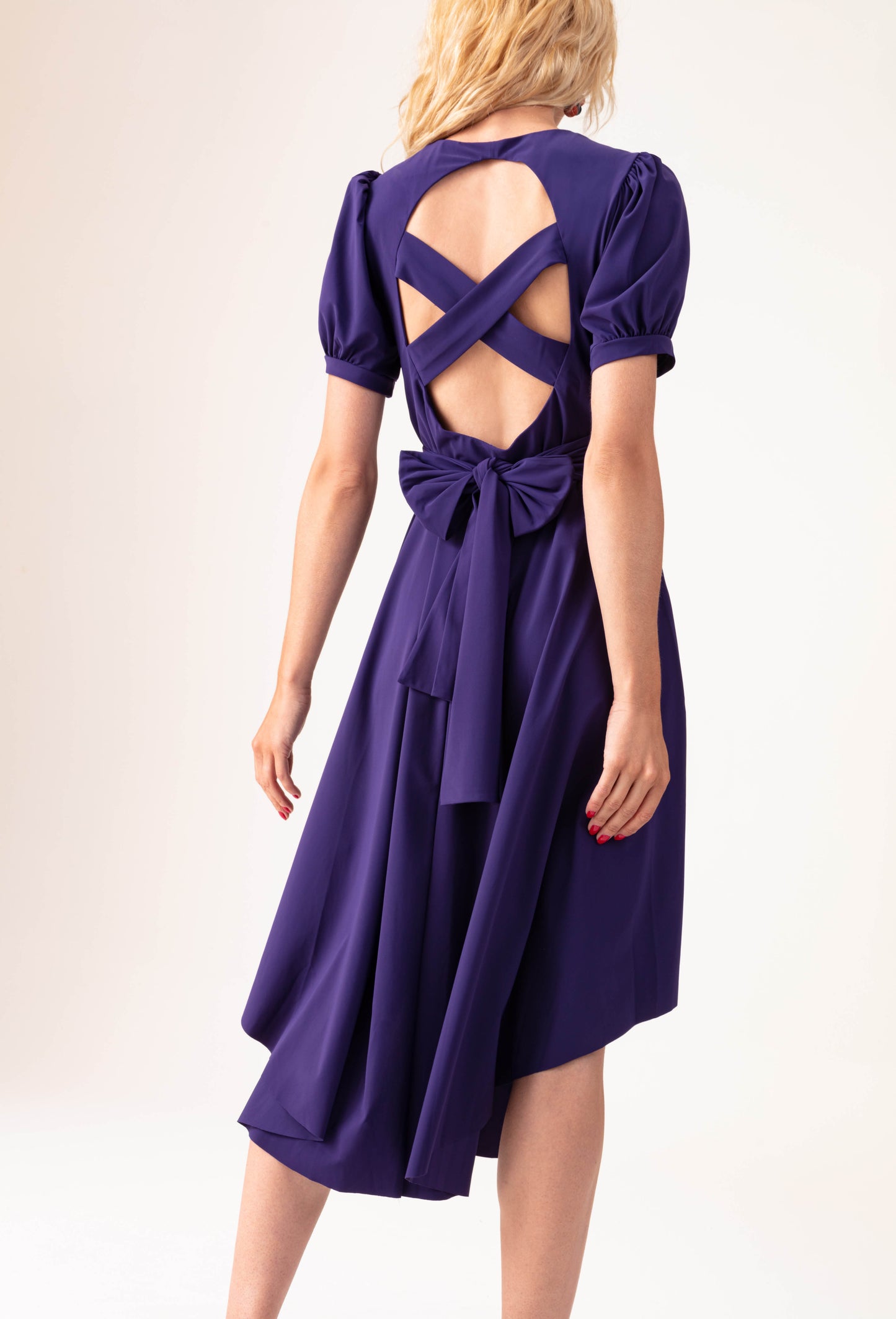 Robe + Ceinture Bianca violette en jersey technique 5