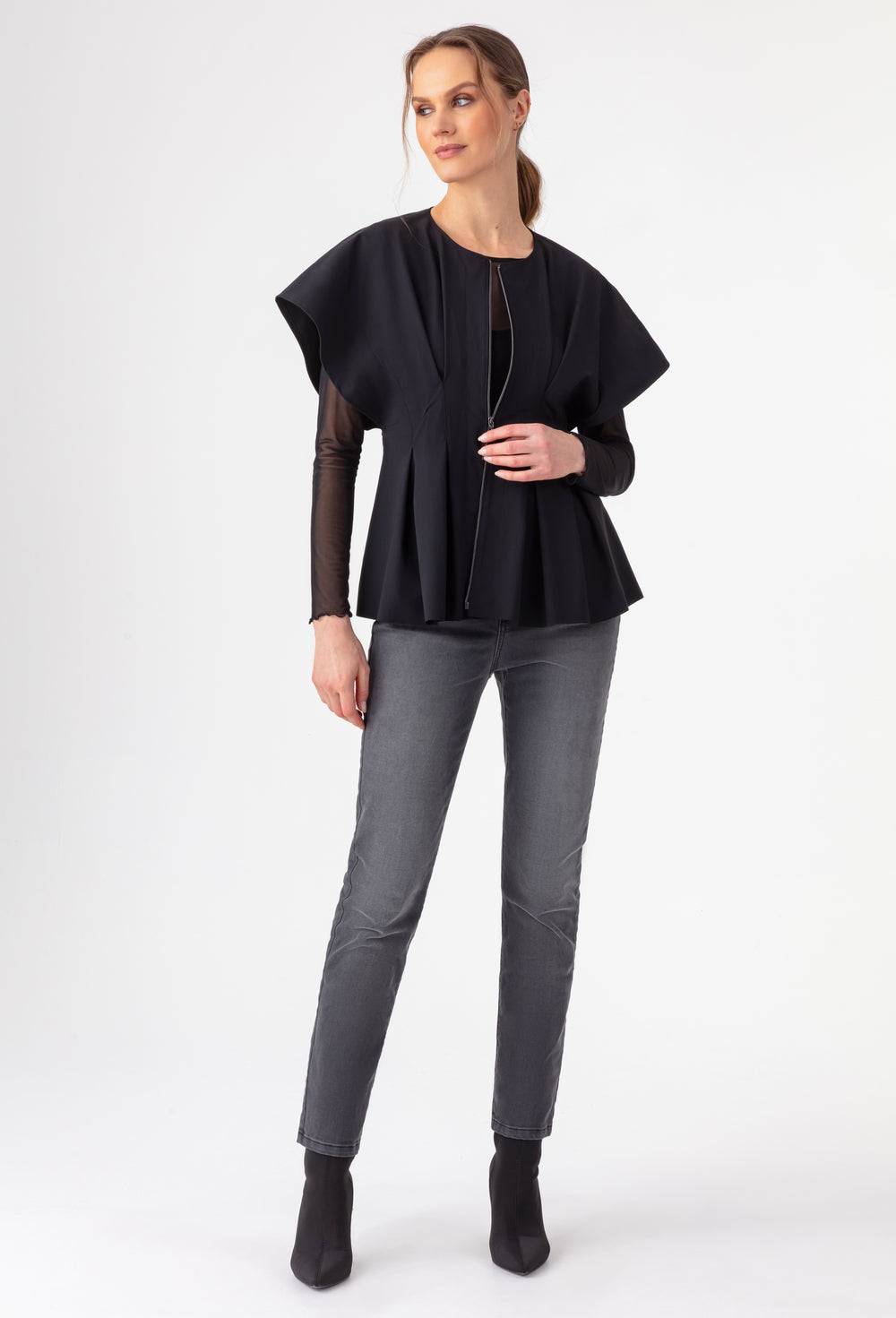 Veste sans manches Lucida en jersey technique noir 4