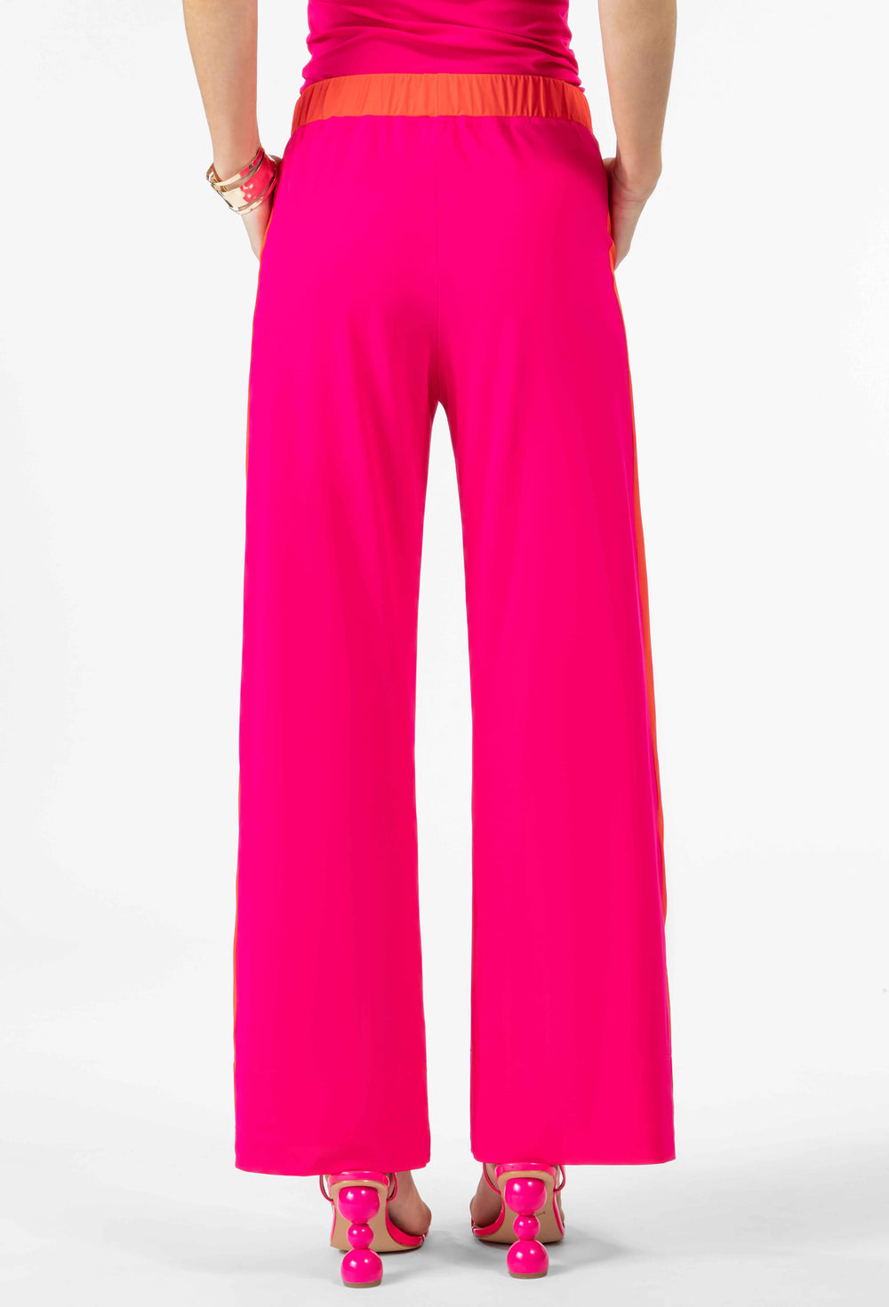 Pantalon wide Damien en jersey technique bicolore 3