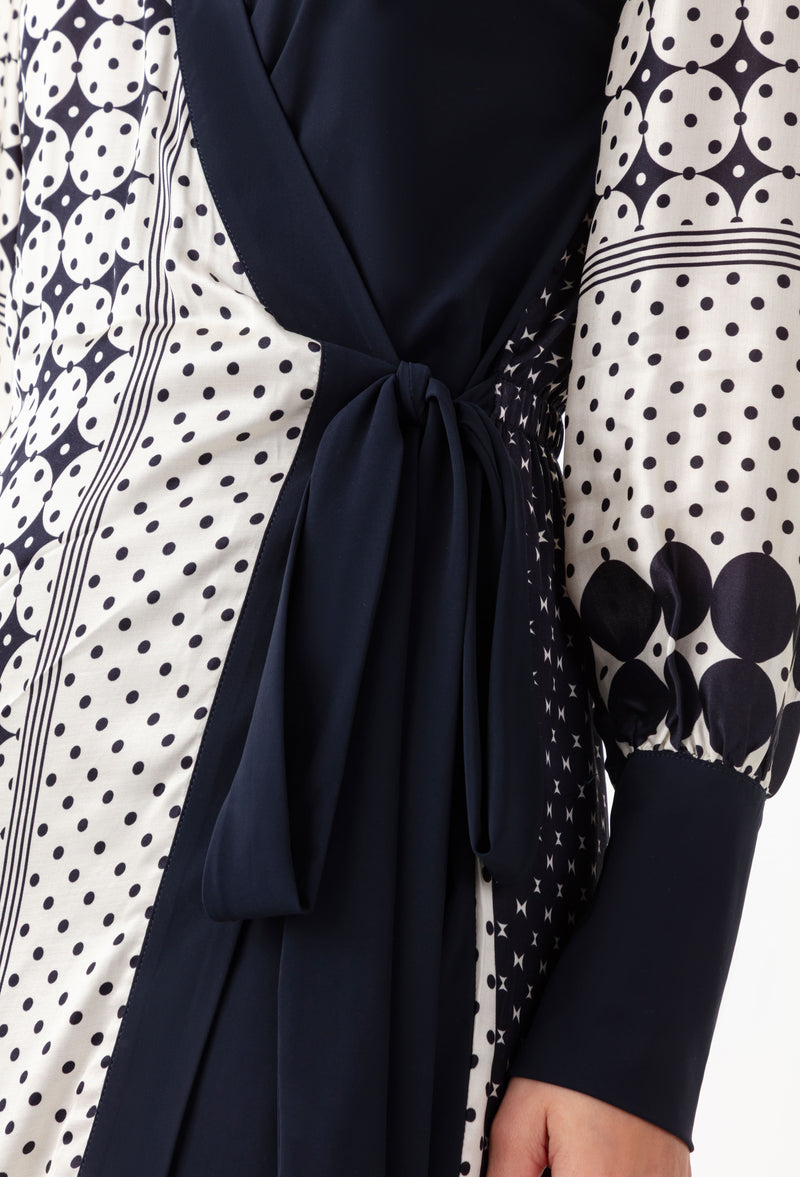 Robe portefeuille Viviane en jersey technique 2