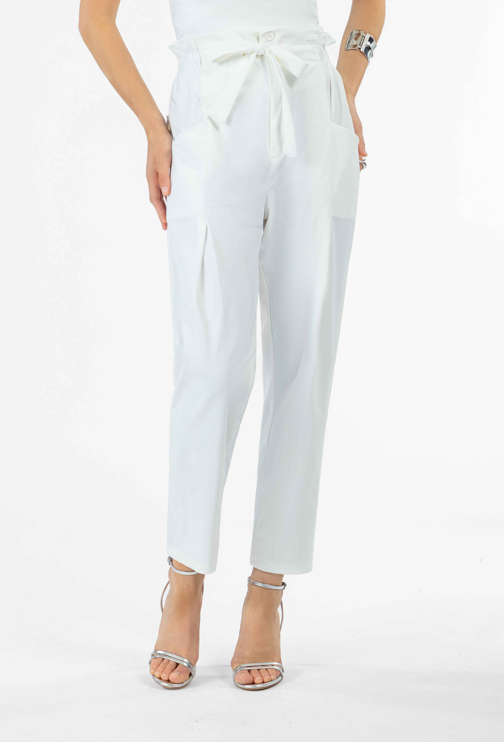 Pantalon Emir en jersey technique blanc 2