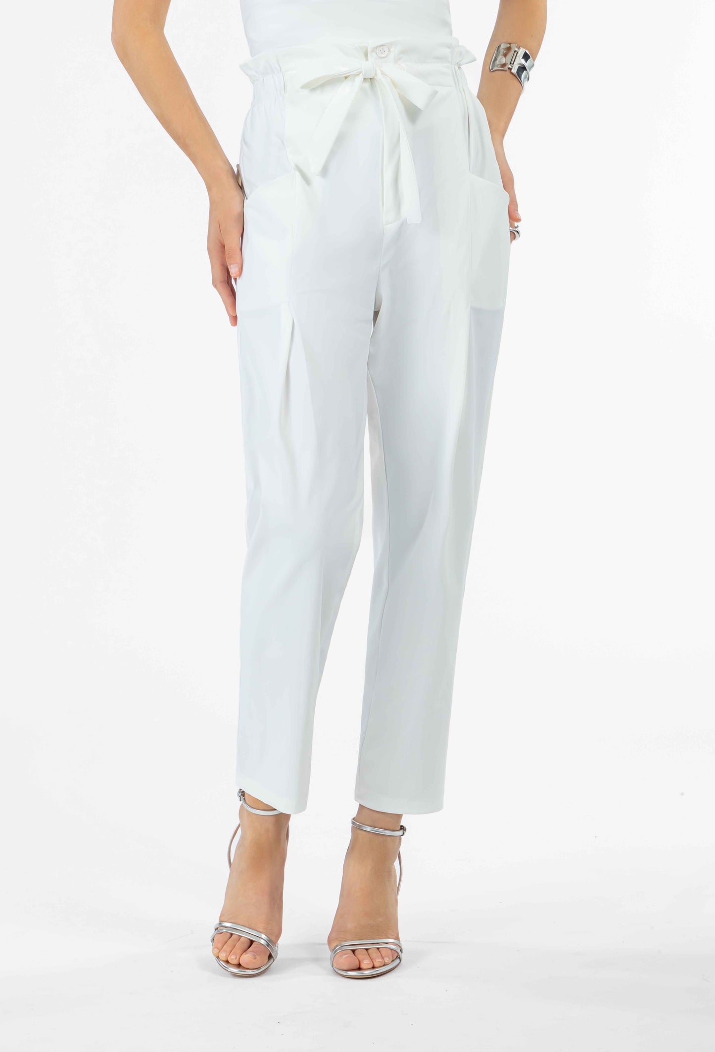 Pantalon Emir en jersey technique blanc 2