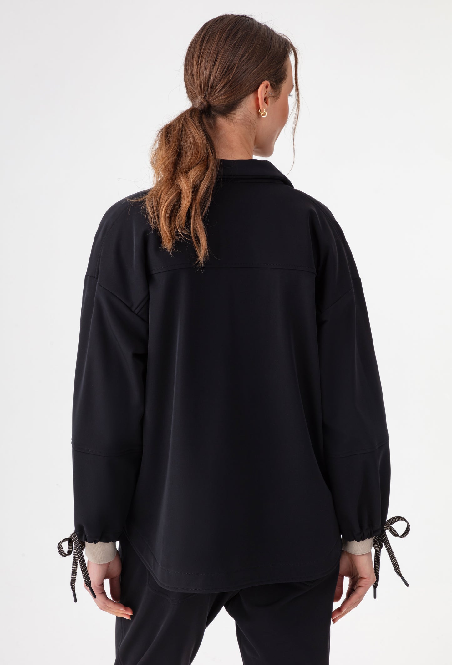 Surchemise Garett noire en jersey technique gratté 3