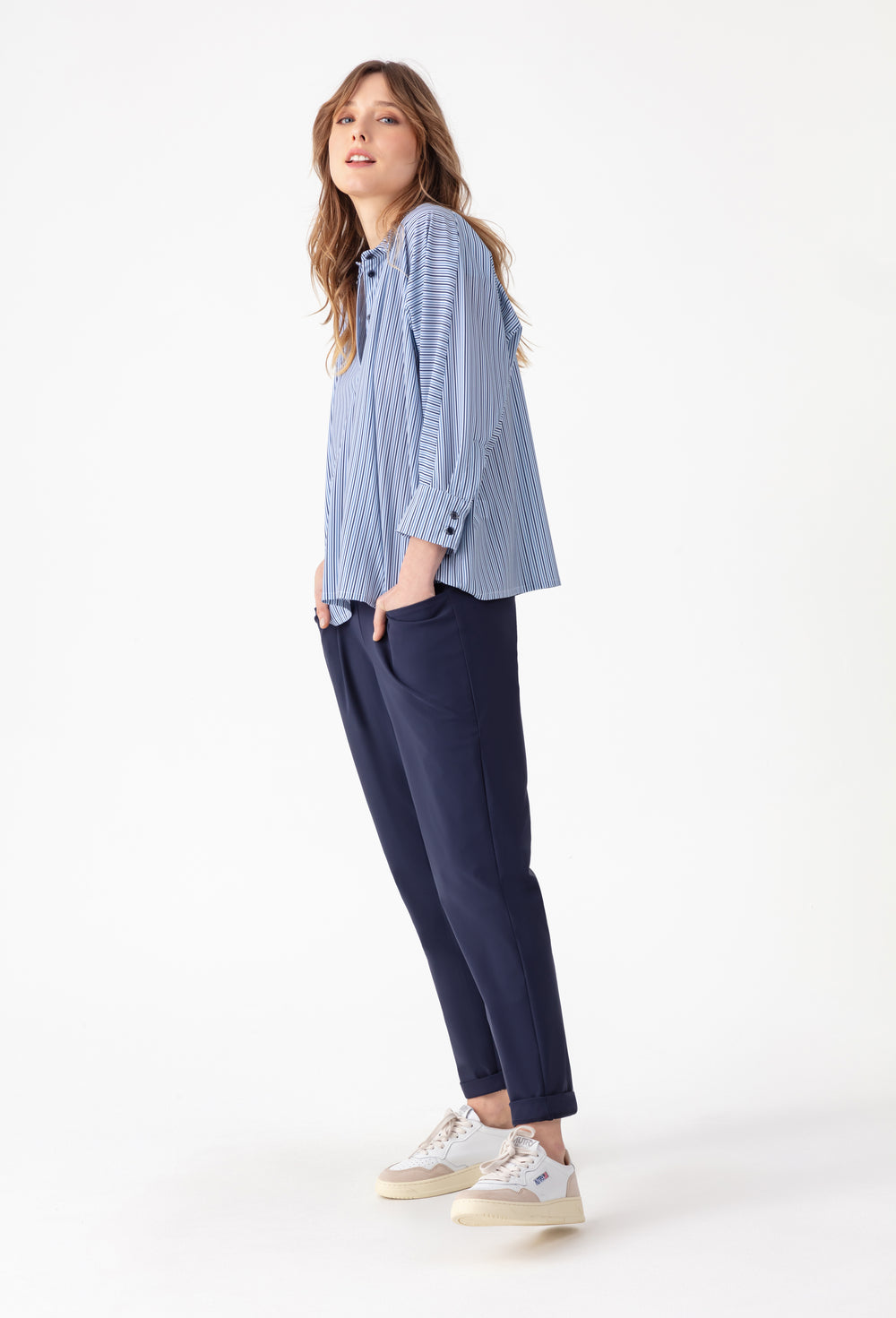 Pantalon Atlas en jersey technique marine 2