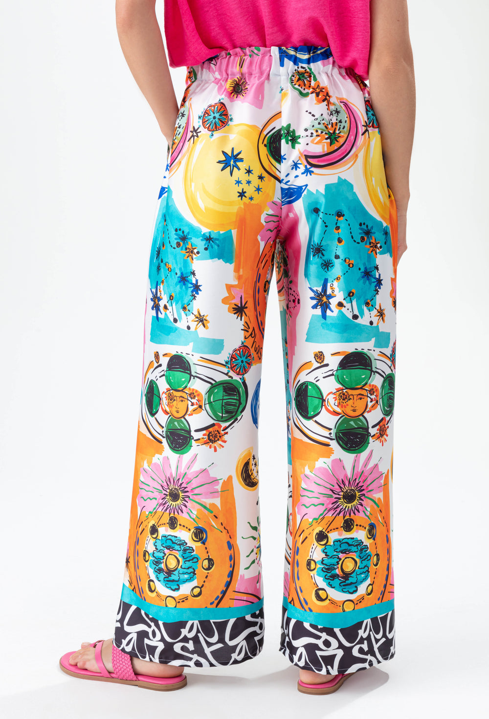 Pantalon Univers coupe droite imprimé astral 4