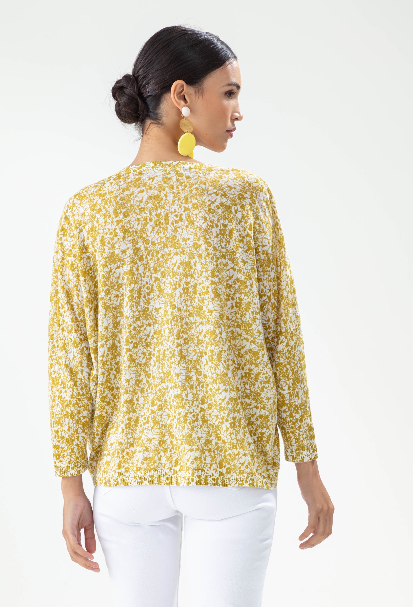 Pull Corole imprimé fleur absinthe 4