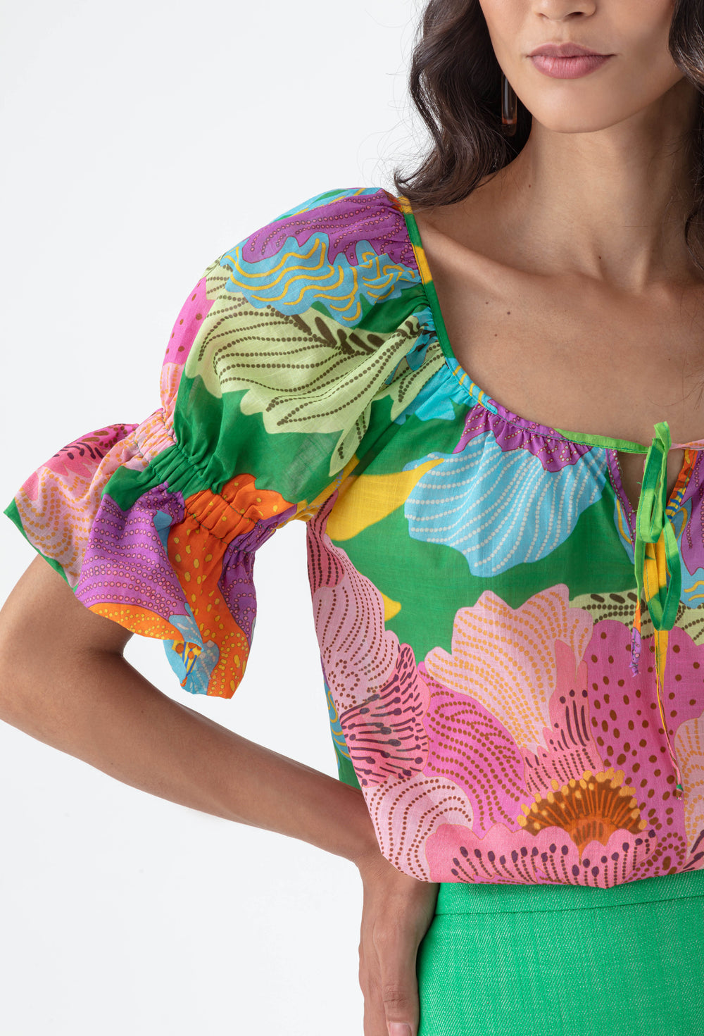 Blouse Chroma imprimé colors flowers 2