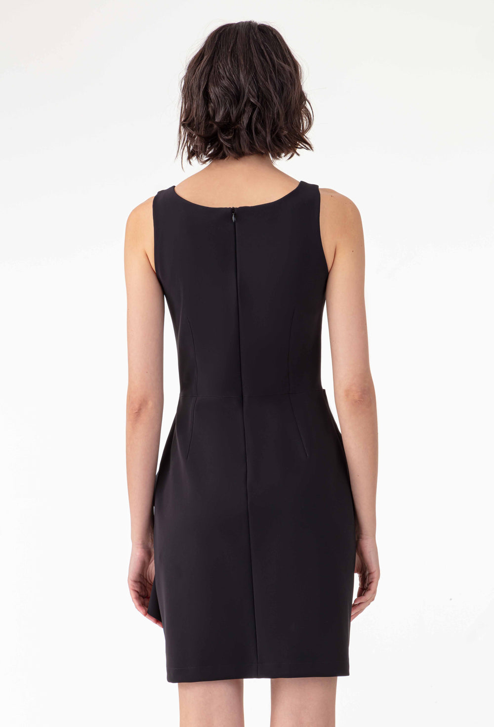 Robe courte Candice en jersey technique noir 3