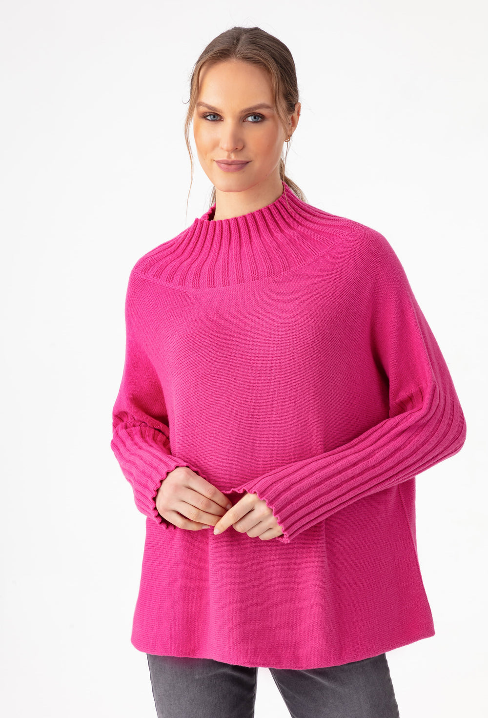 Pull Karlie rose en maille 1