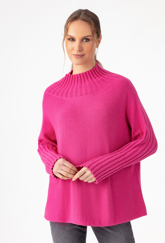 Pull Karlie rose en maille 1