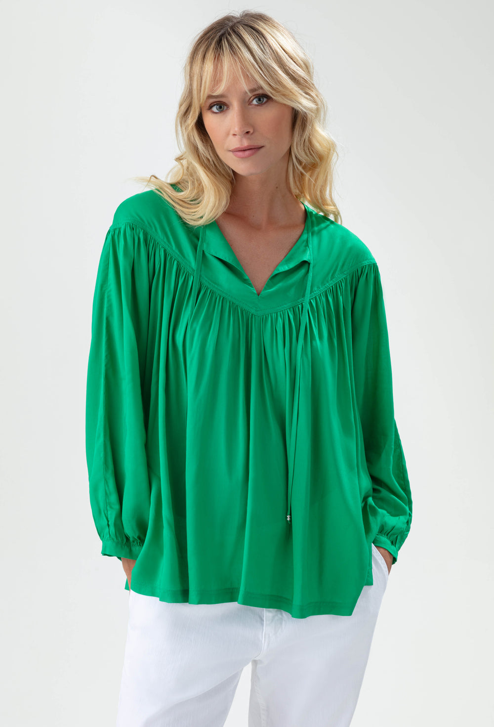 Blouse Comete vert emeraude 1