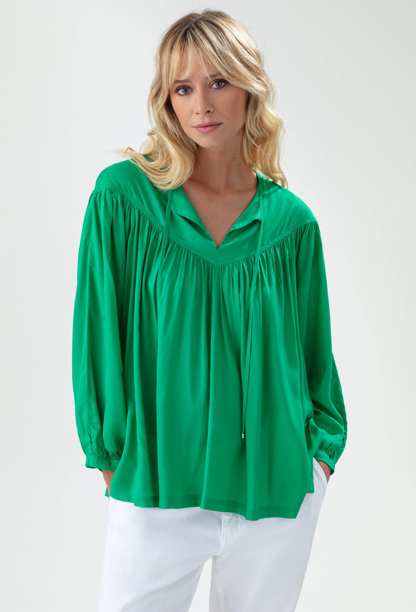 Blouse Comete vert emeraude 1