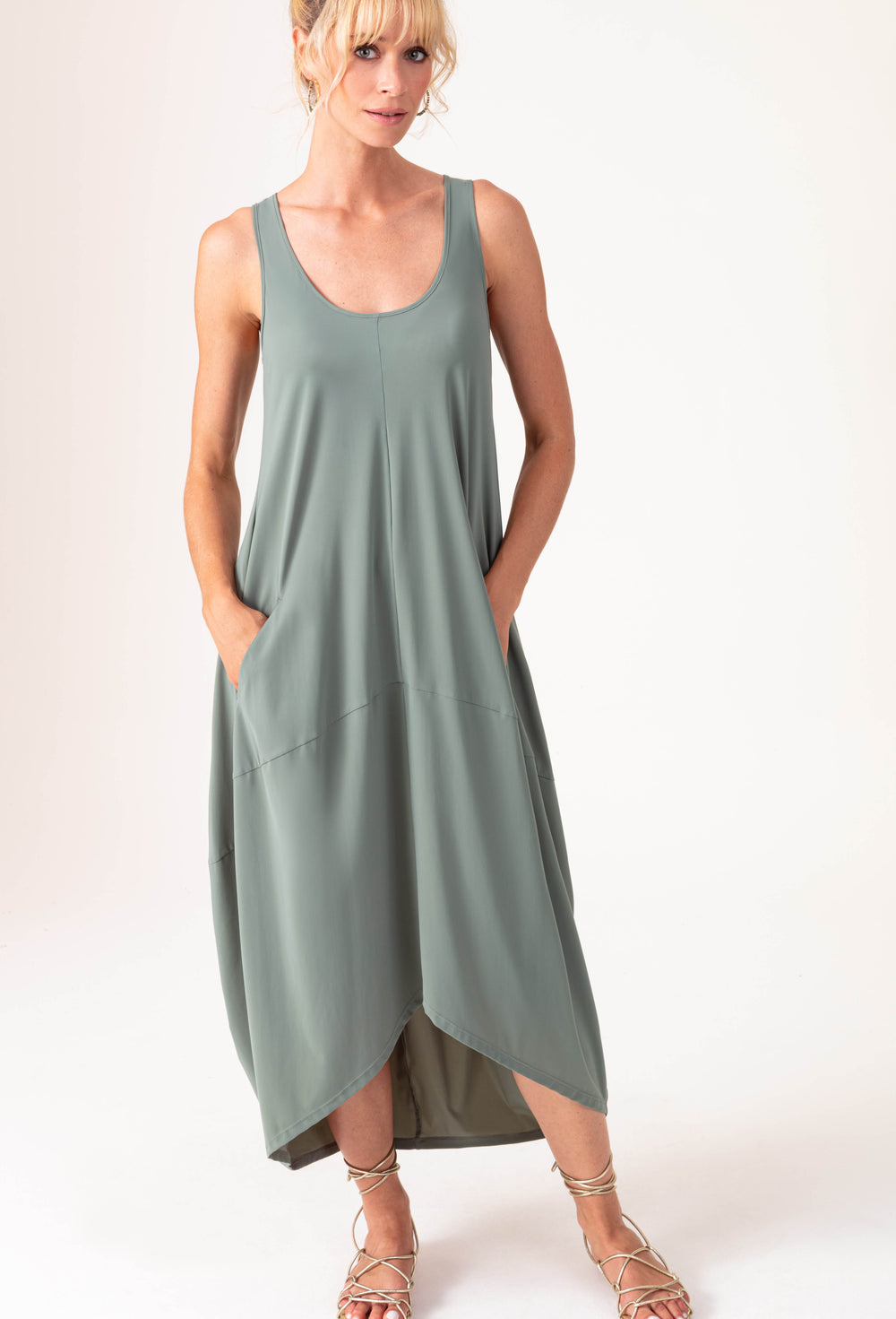 Robe Paola argile en jersey technique 1