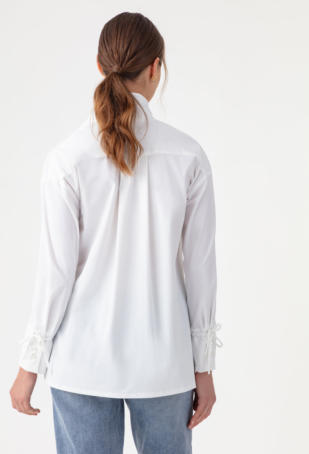Blouse blanche Chrissy en jersey technique 3