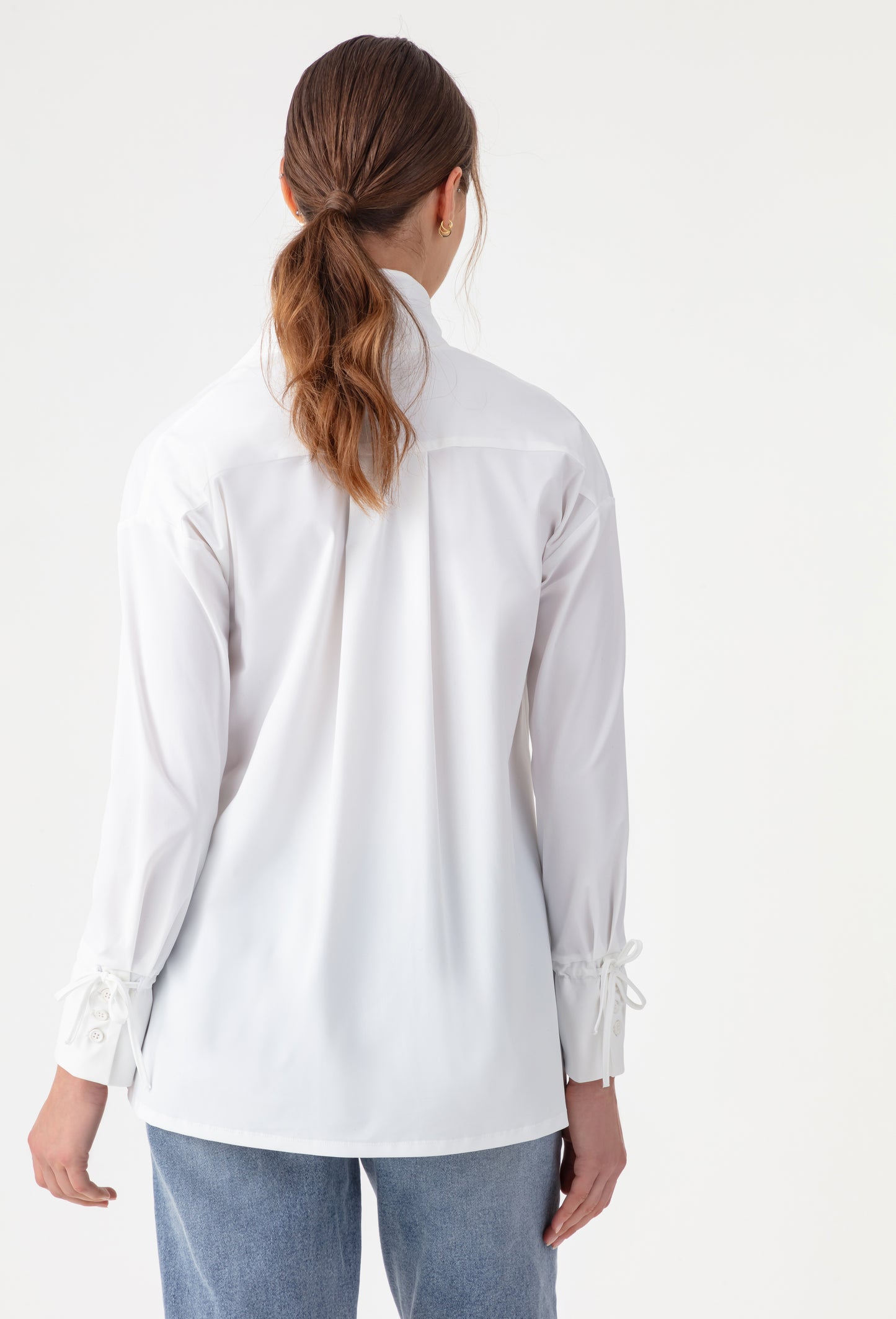 Blouse blanche Chrissy en jersey technique 3