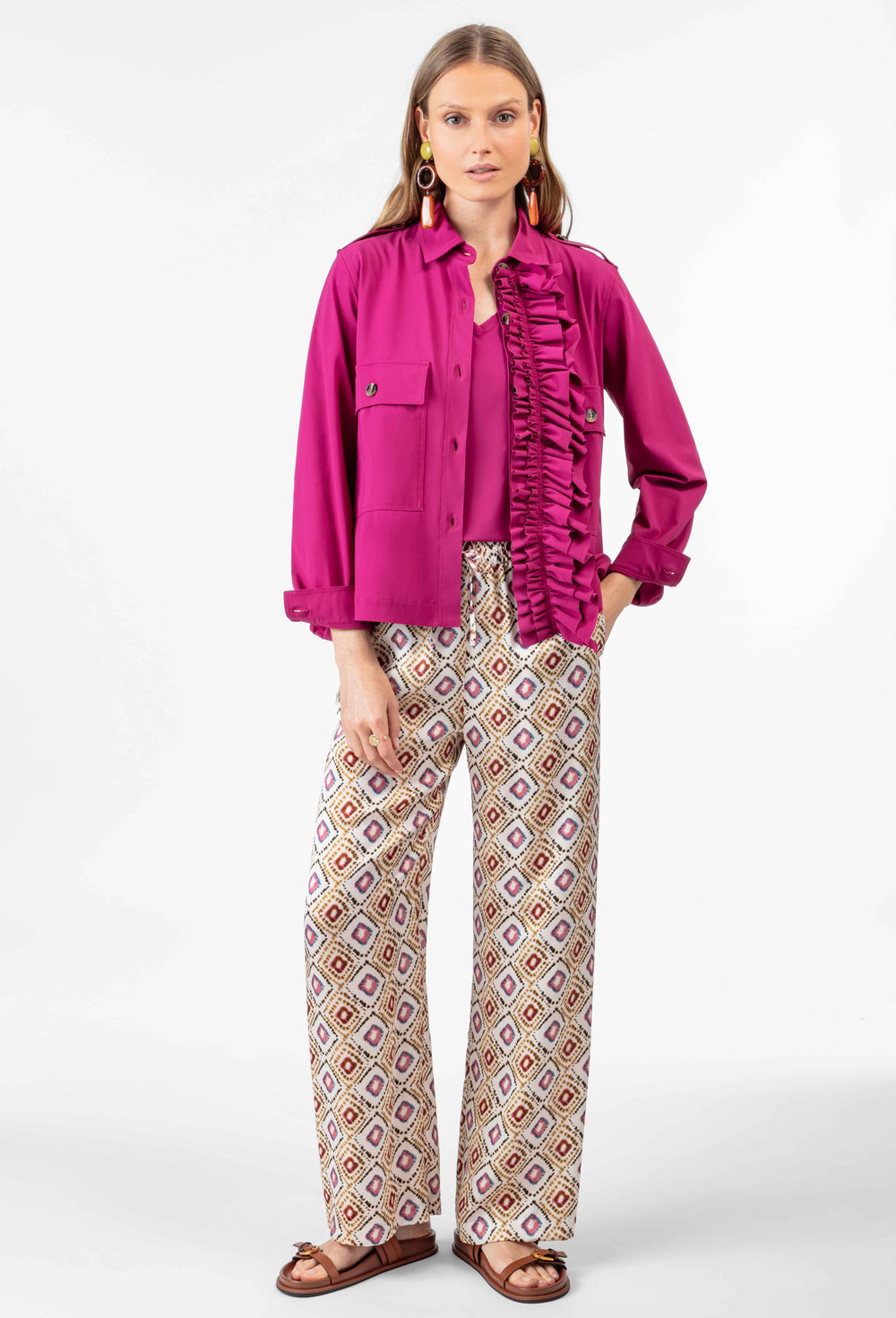 Pantalon fluide Ronan en satin 2