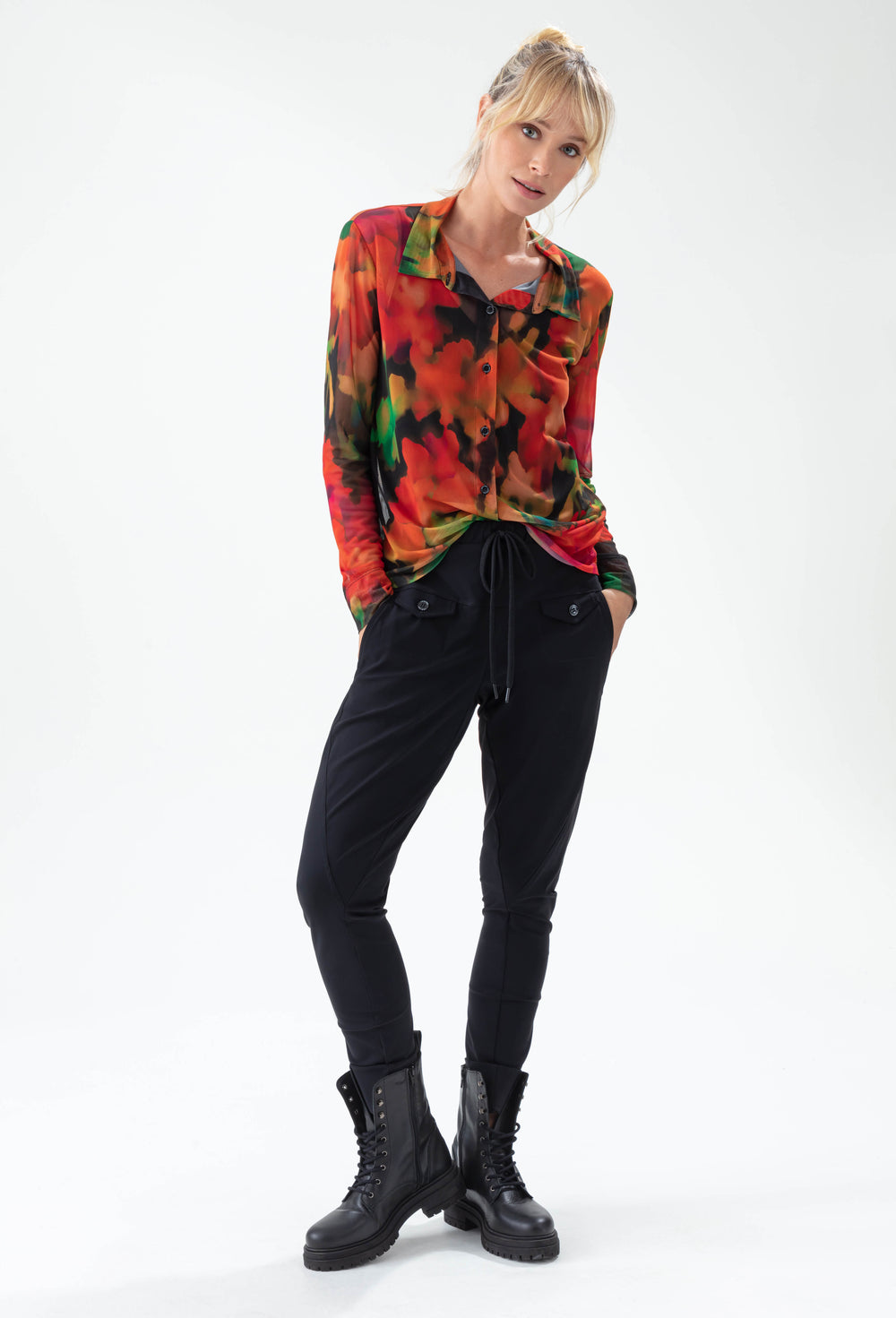 Chemise Anne imprimé black flowers 4