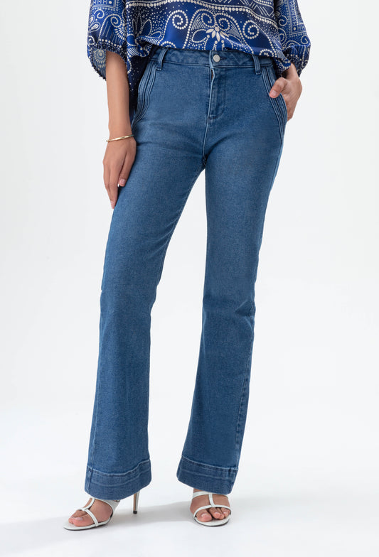 Jean Tradition bleu coupe flare 4