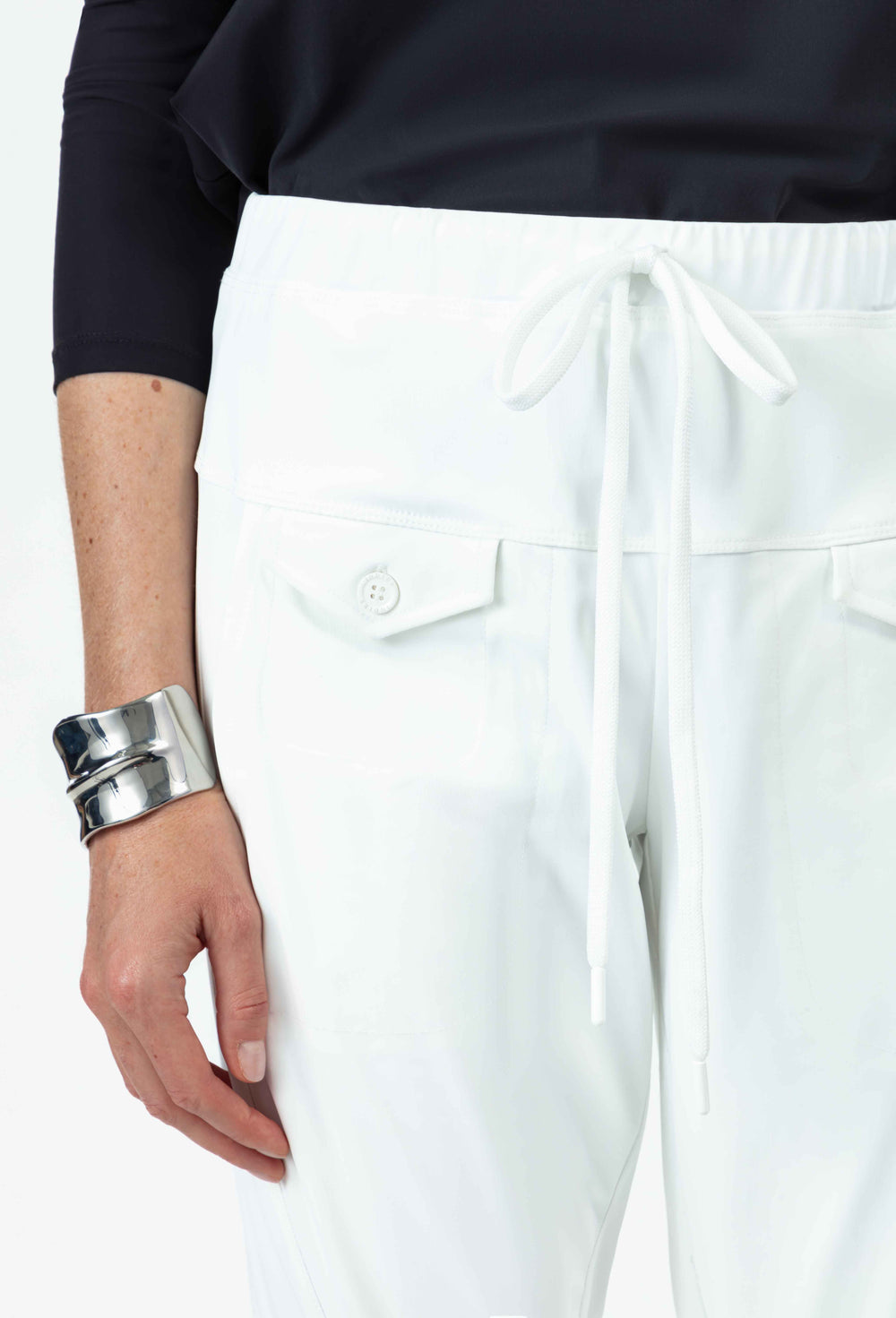 Pantalon Pop Blanc En Jersey Technique 6