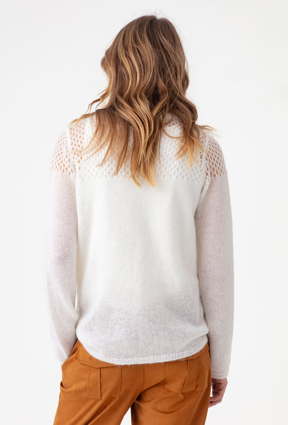 Pull Cléo en maille écru 3