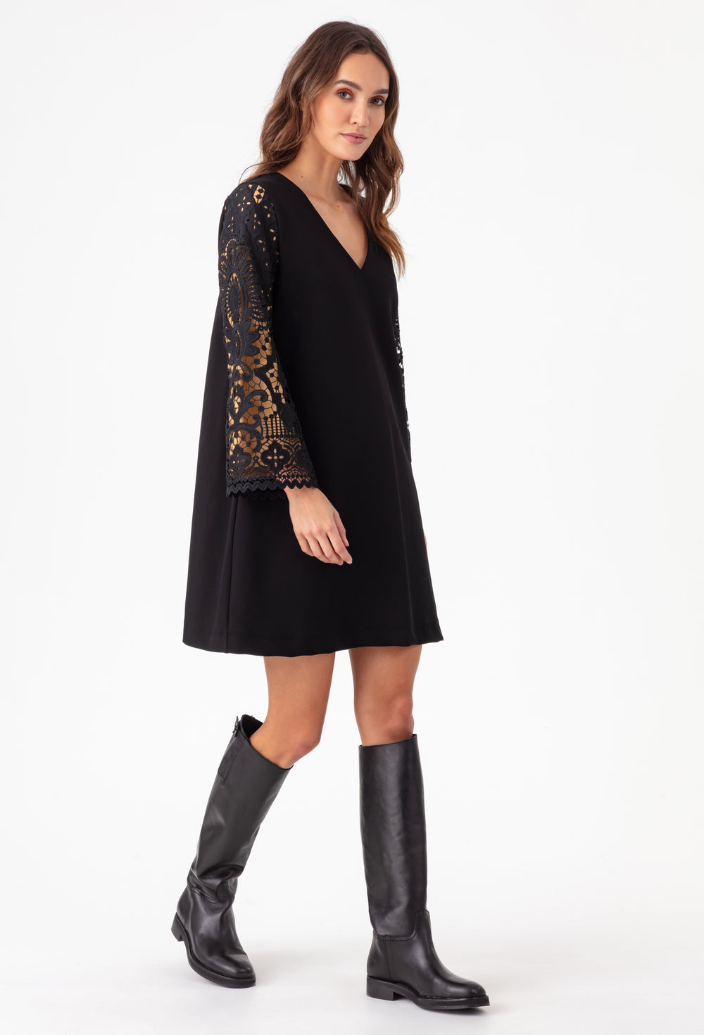 Robe droite Hind bi-matière 5