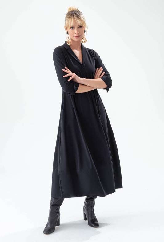 Robe Mélodie noire en jersey technique 1