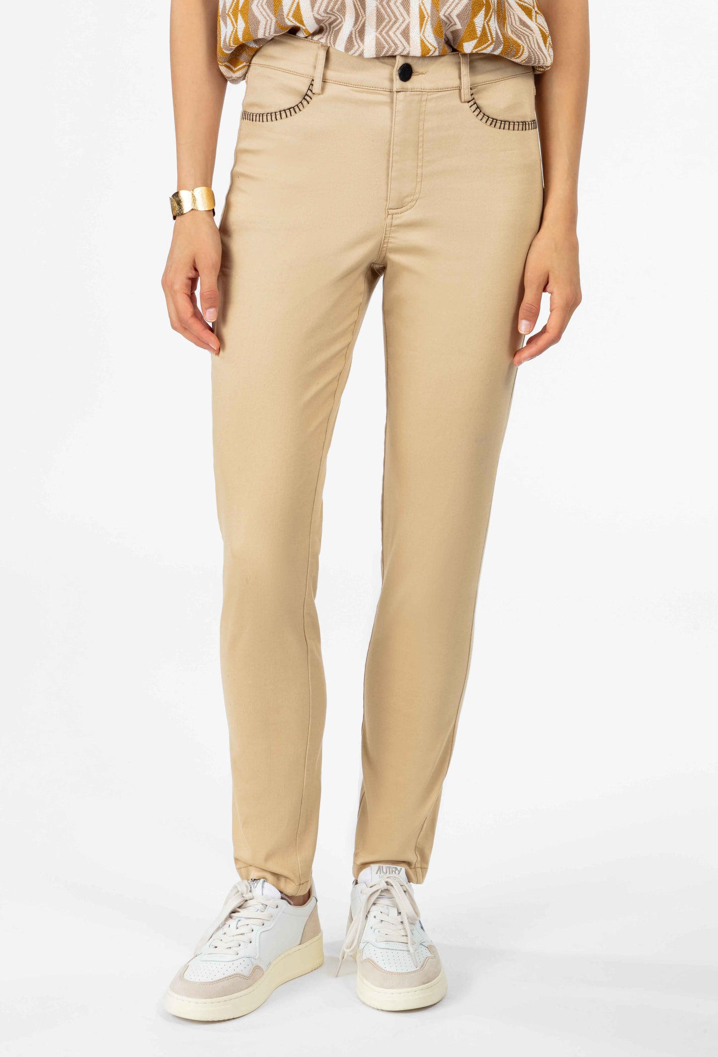 Pantalon Zach en coton beige 2