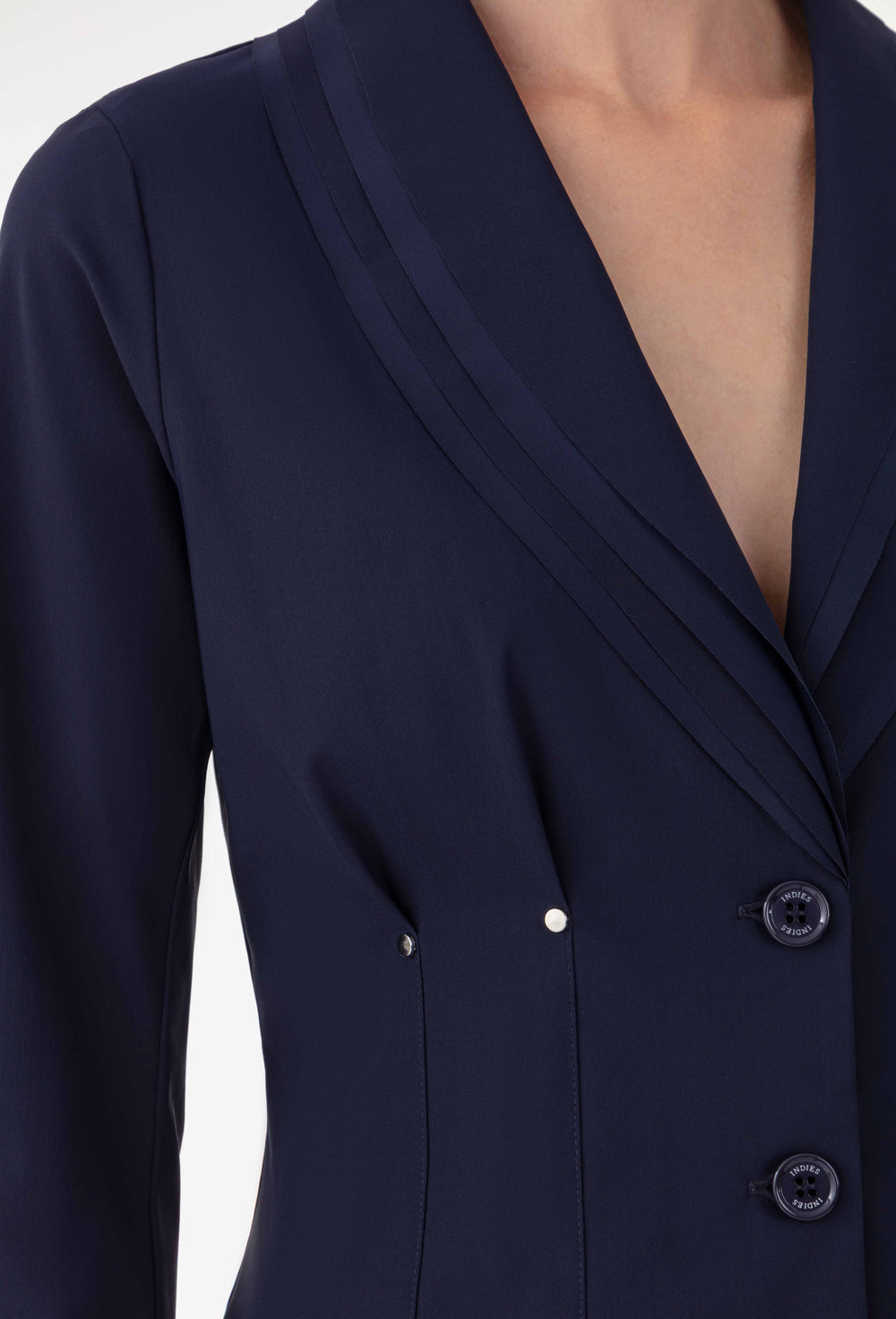 Veste ajustée Ivane en jersey technique marine 2