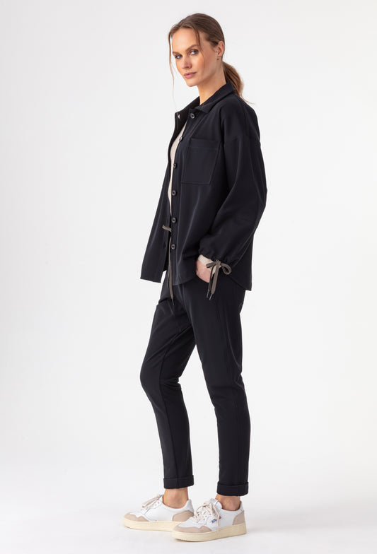 Pantalon jogpant Arsene noir en jersey technique 1