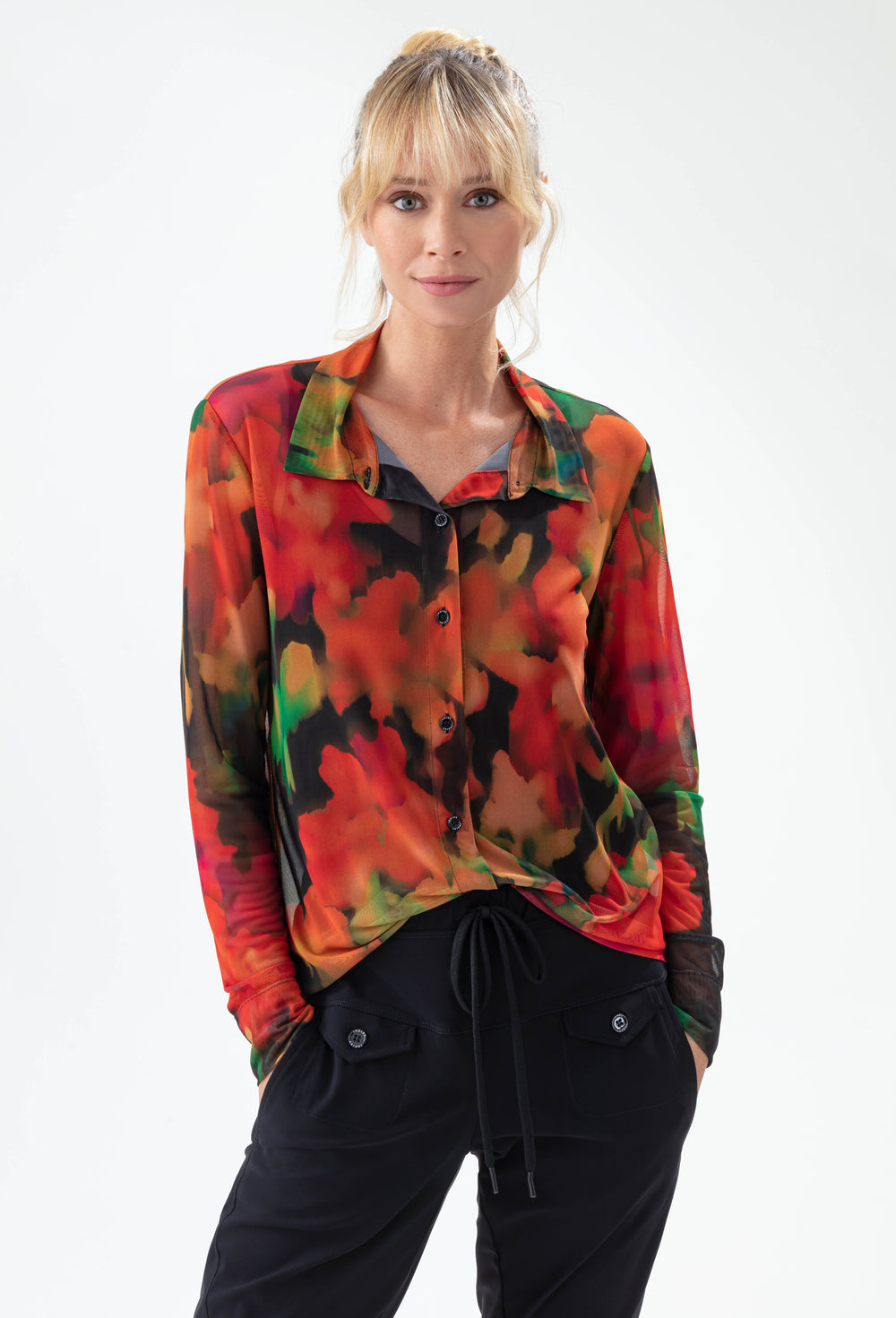 Chemise Anne imprimé black flowers 1