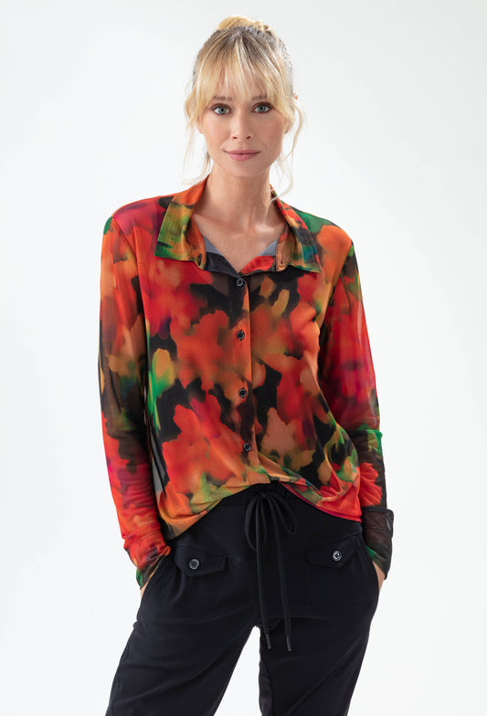 Chemise Anne imprimé black flowers 1
