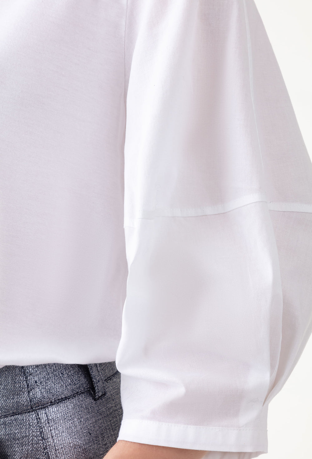 Tee-shirt blanc manches 3/4 Nami 2